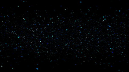 Abstract Dust Particles Background. Bokeh Particles Background.Flickering Particles, random motion of particles.