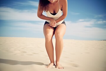 woman on the beach, ai generative