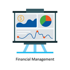 Financial Management Vector Flat Icons. Simple stock illustration stock 