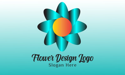 Obraz premium Flower Logo Design For Your Company, Vector Illustration.
