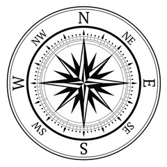 old style compass design, vector illustration