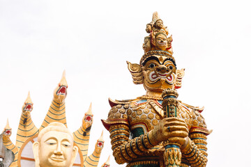 Buddhism Religion Golden Temple Image Sough-East Asian Praying Statue