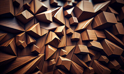3d, wood, geometric