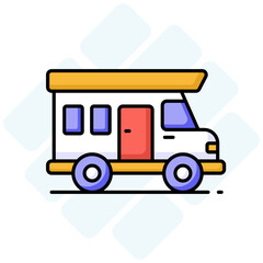Grab this amazing vector of bus in modern style, Efficient and convenient transportation