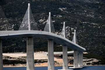 The Pelješac Bridge connects the island with the mainland, Croatia.