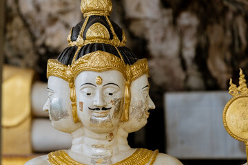 Buddhism Religion Golden Temple Image Sough-East Asian Praying Statue