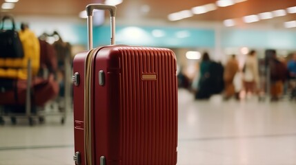 Airport station sending and receiving passengers and luggage