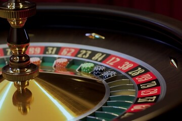 Obraz premium Roulette casino. Generate Ai
