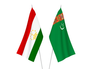 Tajikistan and Turkmenistan flags