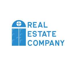 Real estate logo isolated on white background. vector illustration