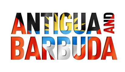 Antigua and Barbuda flag text font