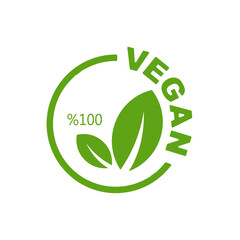 vegan icon on white background	