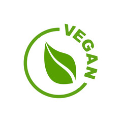 vegan icon on white background	
