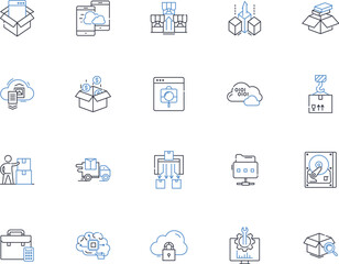 Conservation line icons collection. Preservation, Restoration, Sustainability, Protection, Ecology, Habitat, Ecosystem vector and linear illustration. Biodiversity,Greenery,Environment outline signs