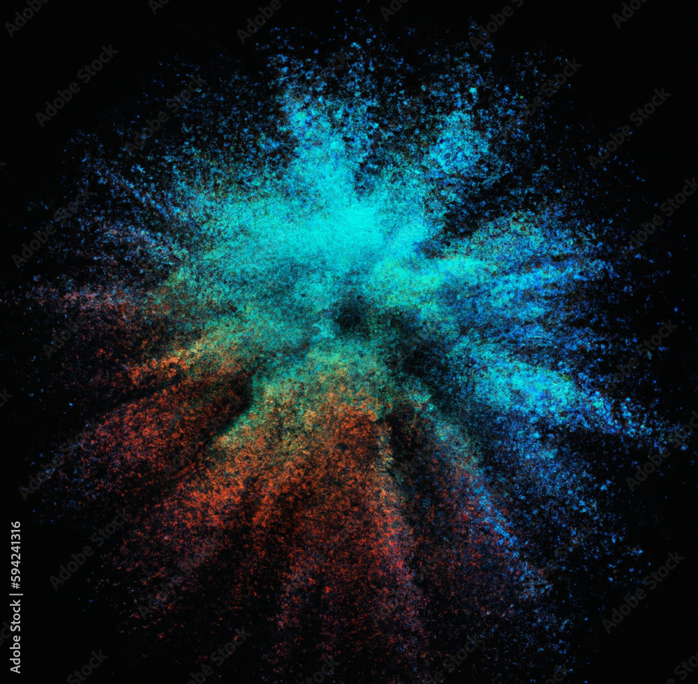Wall mural explosion of light - splash of colors - colorful background - generative ai