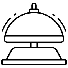 Check this beautiful design hotel bell icon in trendy style, editable vector
