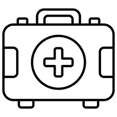 Obraz premium The first aid kit icon typically represents a collection of supplies and equipment used to provide medical assistance in emergency situations