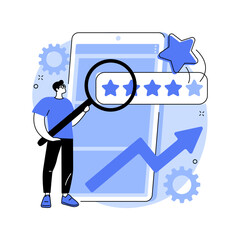 Online reputation management abstract concept vector illustration.