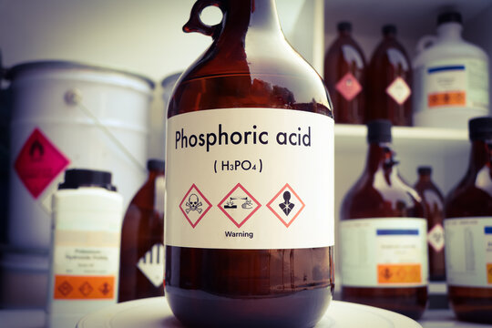 Phosphoric acid, Hazardous chemicals and symbols on containers