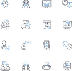 Delivery line icons collection. Courier, Shipment, Dispatch, Freight, Parcel, Consignment, Transport vector and linear illustration. Logistics,Drop-off,Pick-up outline signs set