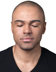 Obraz premium closed-eyes young man portrait