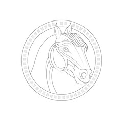 Horse design with clock view
