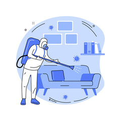 Home sterilization services abstract concept vector illustration.