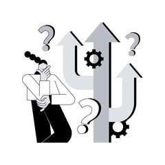 Choice abstract concept vector illustration.