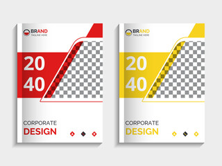 Creative corporate business book cover design template in a4 set or can be used to annual report, magazine, flyer, poster, banner, portfolio, company profile, website, brochure cover 