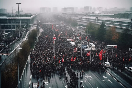 Ultras Hooligans Football Fans Mob masked and black dressed