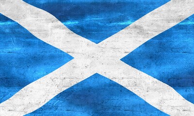 Fototapeta premium Scotland flag - realistic waving fabric flag