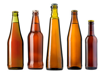 beer bottles isolated