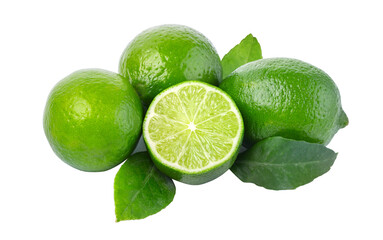 limes Isolated with leaf