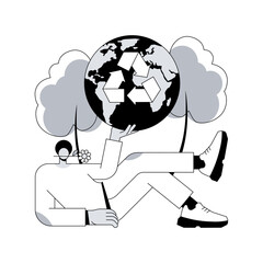 Reduce Reuse Recycle abstract concept vector illustration.