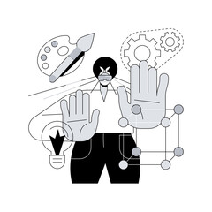 VR and AR in education abstract concept vector illustration.