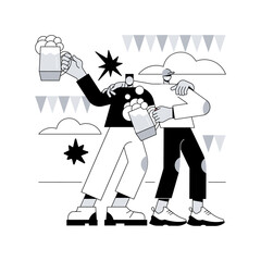 Beer fest abstract concept vector illustration.