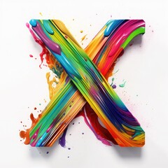 Colorful letter X