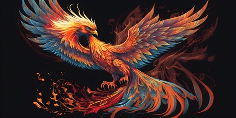 Phoenix created using AI Generative Technology