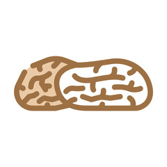 dates dried fruit color icon vector illustration
