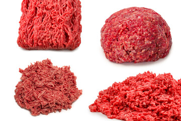 Chopped meat background. Top view.