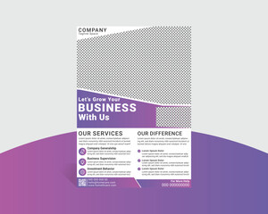 Flyer template layout design.  Corporate business flyer mockup. Creative modern vector flier concept with dynamic abstract shapes on background. vector illustration template in A4 size