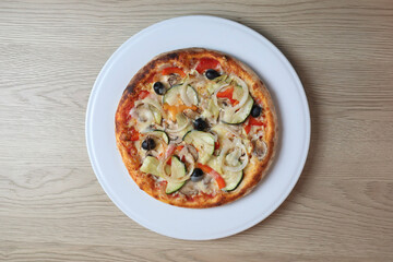 pizza with mushrooms