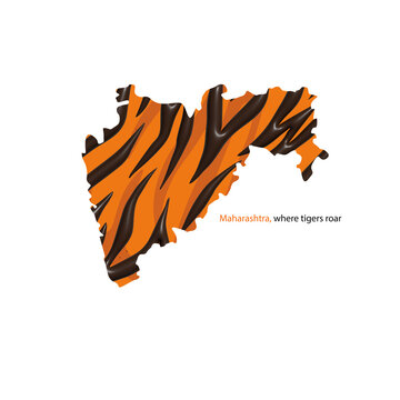 Save tiger campaign for Maharashtra. A creative poster for 1st May i.e. Maharashtra Day 