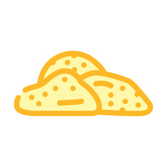 ginger dried fruit color icon vector illustration