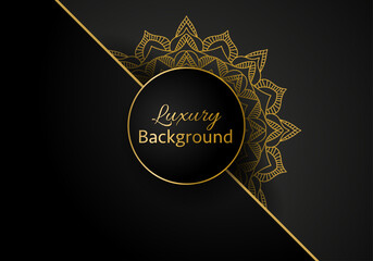 Luxury ornamental mandala design background in gold color vector. Vector islamic background