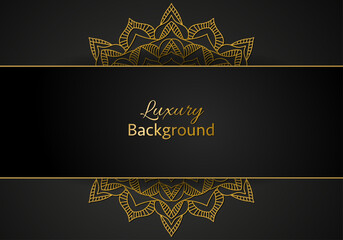 Luxury ornamental mandala design background in gold color vector. Vector islamic background