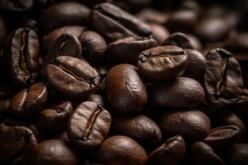 Obraz premium Coffee beans closeup