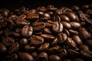 Fototapeta premium Coffee beans closeup