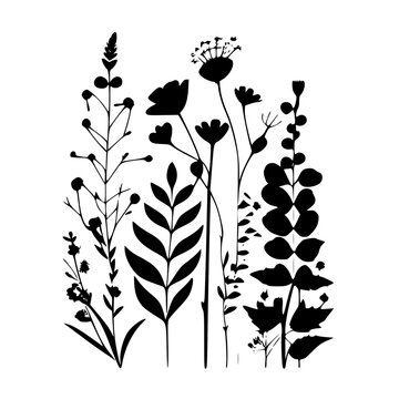 recommend clip art: Wildflowers - High Quality Vector Logo - Vector illustration ideal for T-shirt graphic