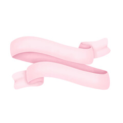 Watercolor pink ribbons 